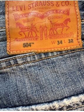 Levi's 504 Men's Straight Blue Jeans size 34